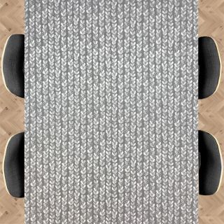 Gray-TableClothjacquardi-Sklasyczne liścia-ochraniacze 
