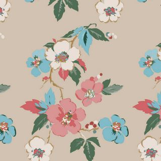Beż-Flowers-Rose-Modern Stylecerata-Taplaten-Washabel-Color Rich