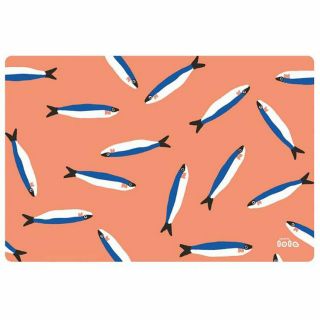 Ryba-pomarańczowo-leuk-placeMat-Blue-Whitelola-Recyclable-Easy-Cleaning