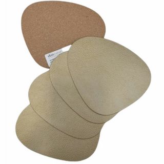 Złota-placemat-leer-Skinnatur-pebble-Legant Coaster-Feffen