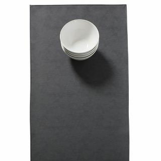Monaco-Raw-Elegant-Effen-Taafelloper-Zwart