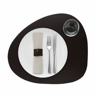 LEDER_PLACEMATS_BLEGISCH_ Underlegger_pebble_skinnatur_coffee Bean